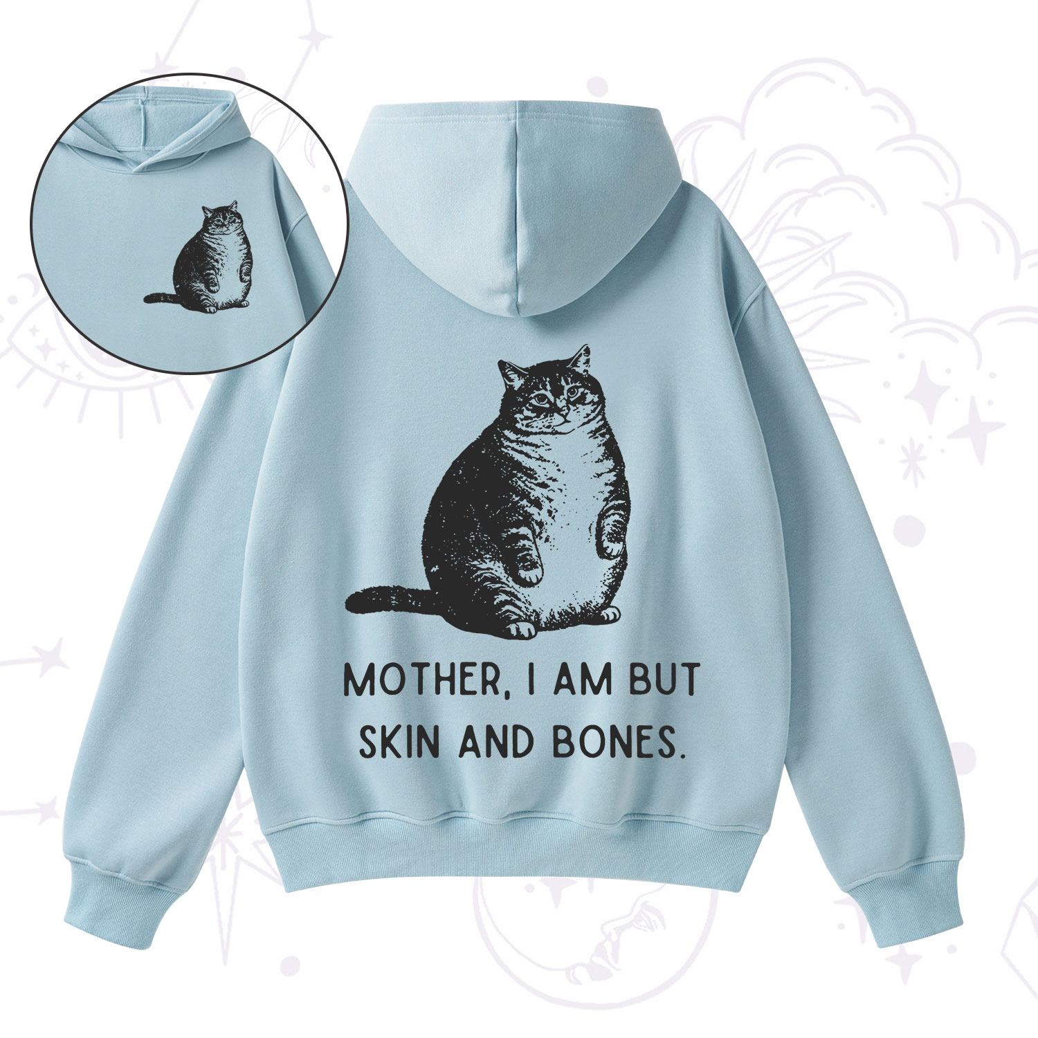 Purplehecate Cat Mother I Am But Skin And Bones Fleece Hoodie Suit