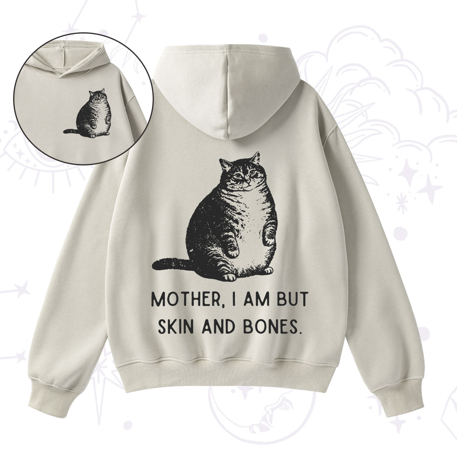 Purplehecate Cat Mother I Am But Skin And Bones Fleece Hoodie Suit