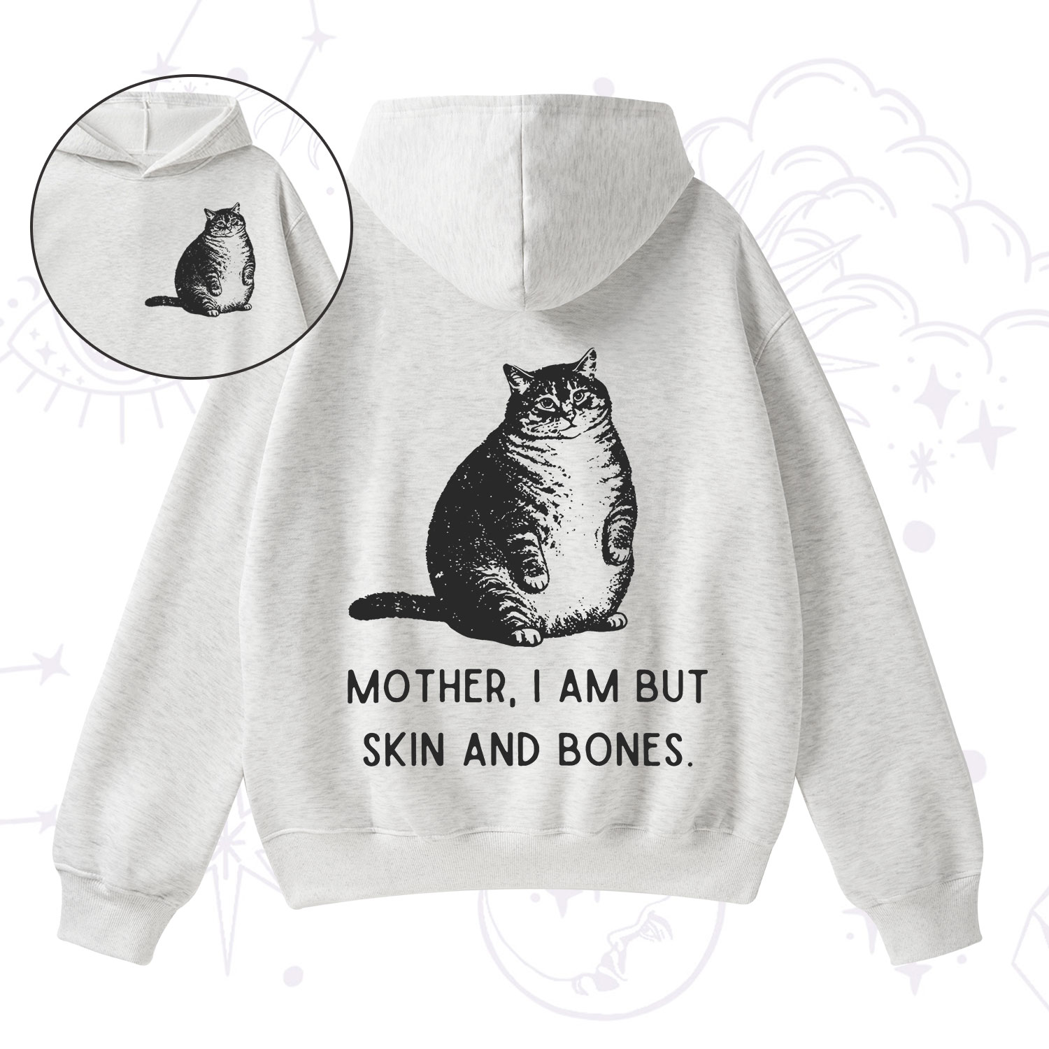Purplehecate Cat Mother I Am But Skin And Bones Fleece Hoodie Suit