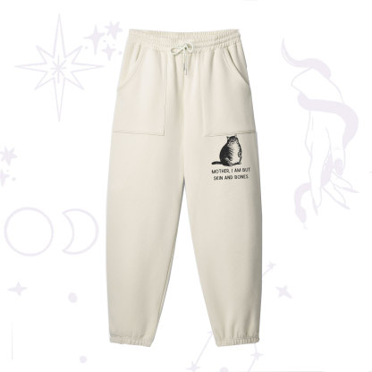 Purplehecate Cat Mother I Am But Skin And Bones Fleece Sweatpants