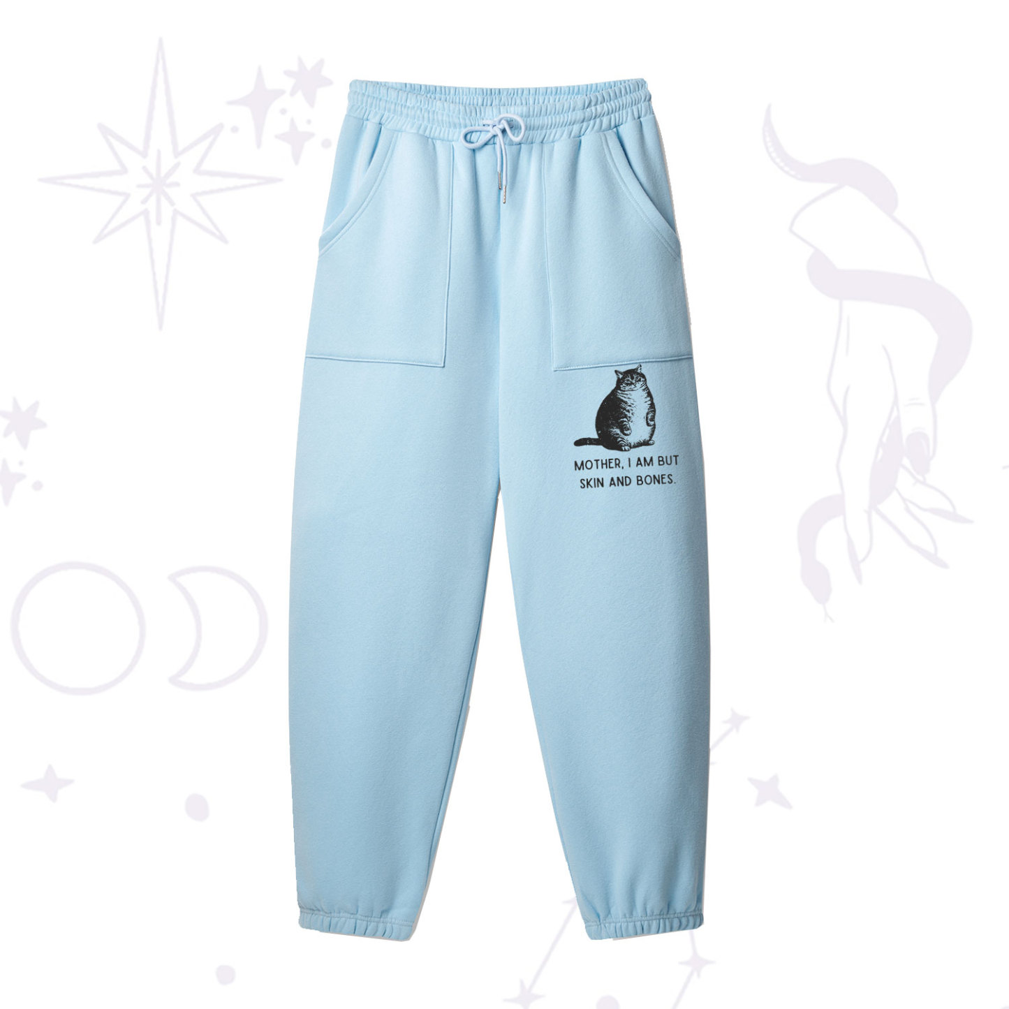 Purplehecate Cat Mother I Am But Skin And Bones Fleece Sweatpants