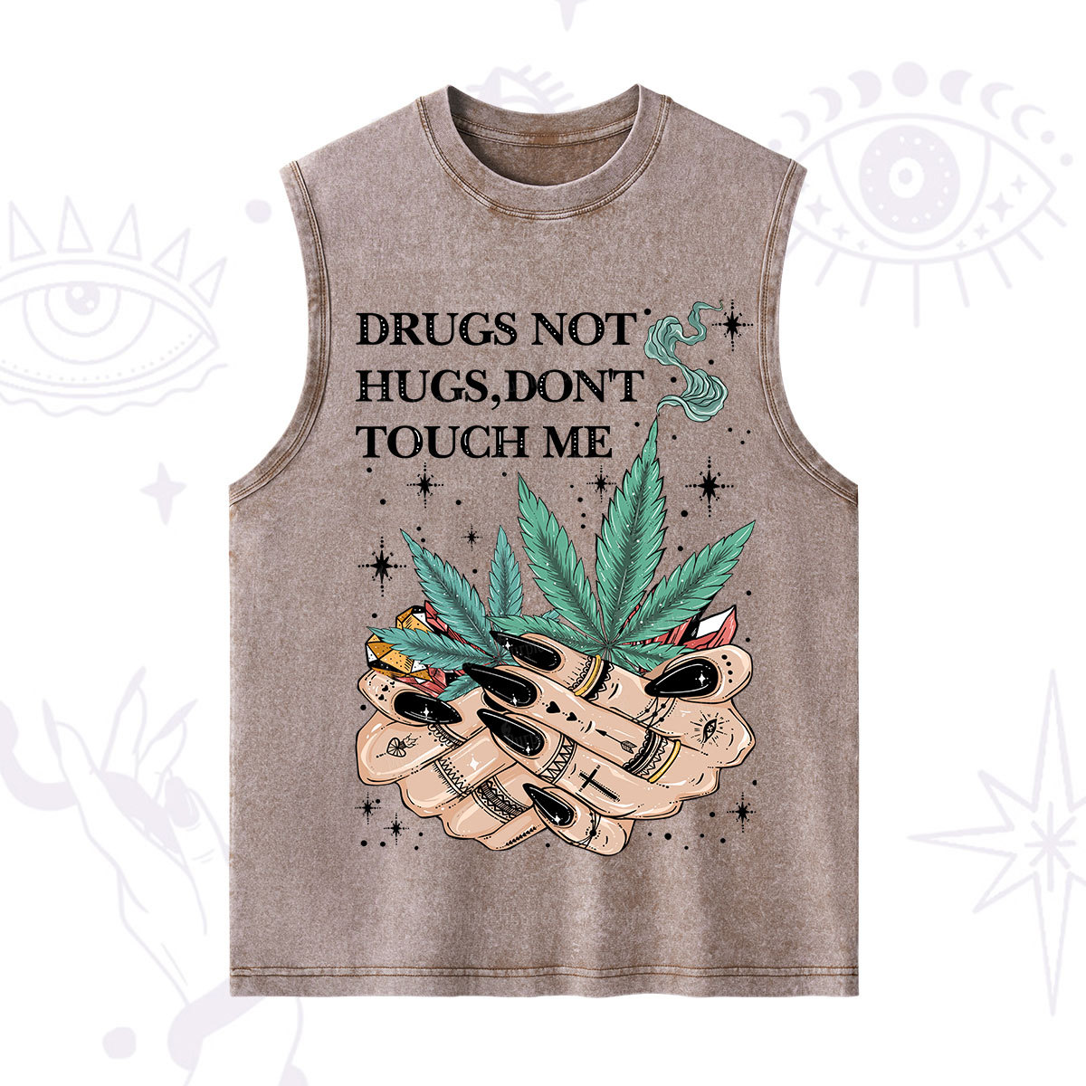 Purplehecate Drugs Not Hugs Washed Tank