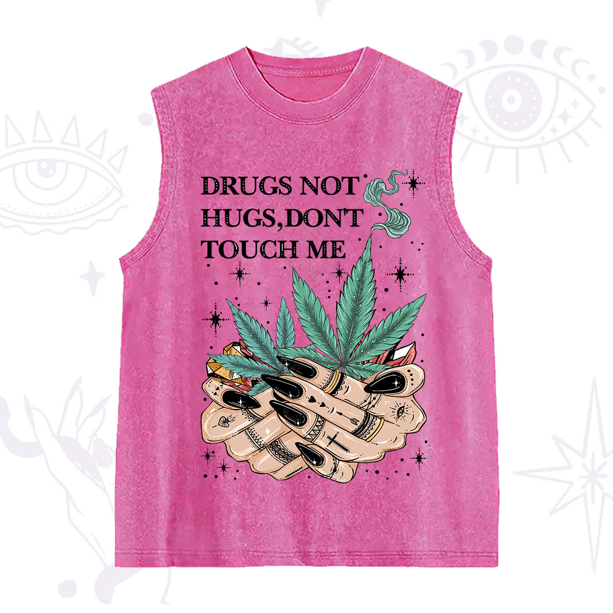 Purplehecate Drugs Not Hugs Washed Tank