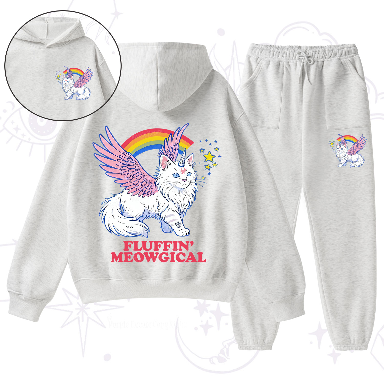 [Copy]Purplehecate Ew People Cat Fleece Hoodie Suit