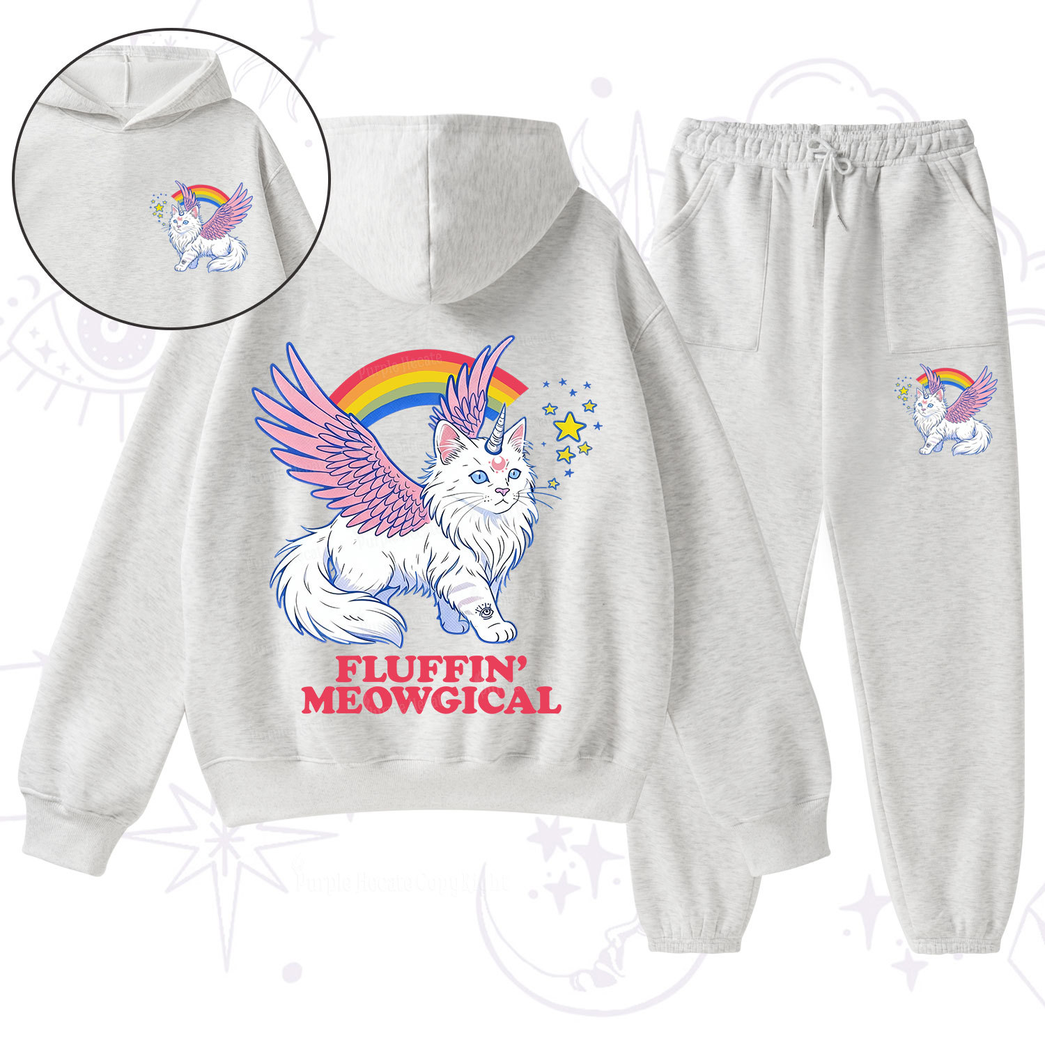 [Copy]Purplehecate Ew People Cat Fleece Hoodie Suit