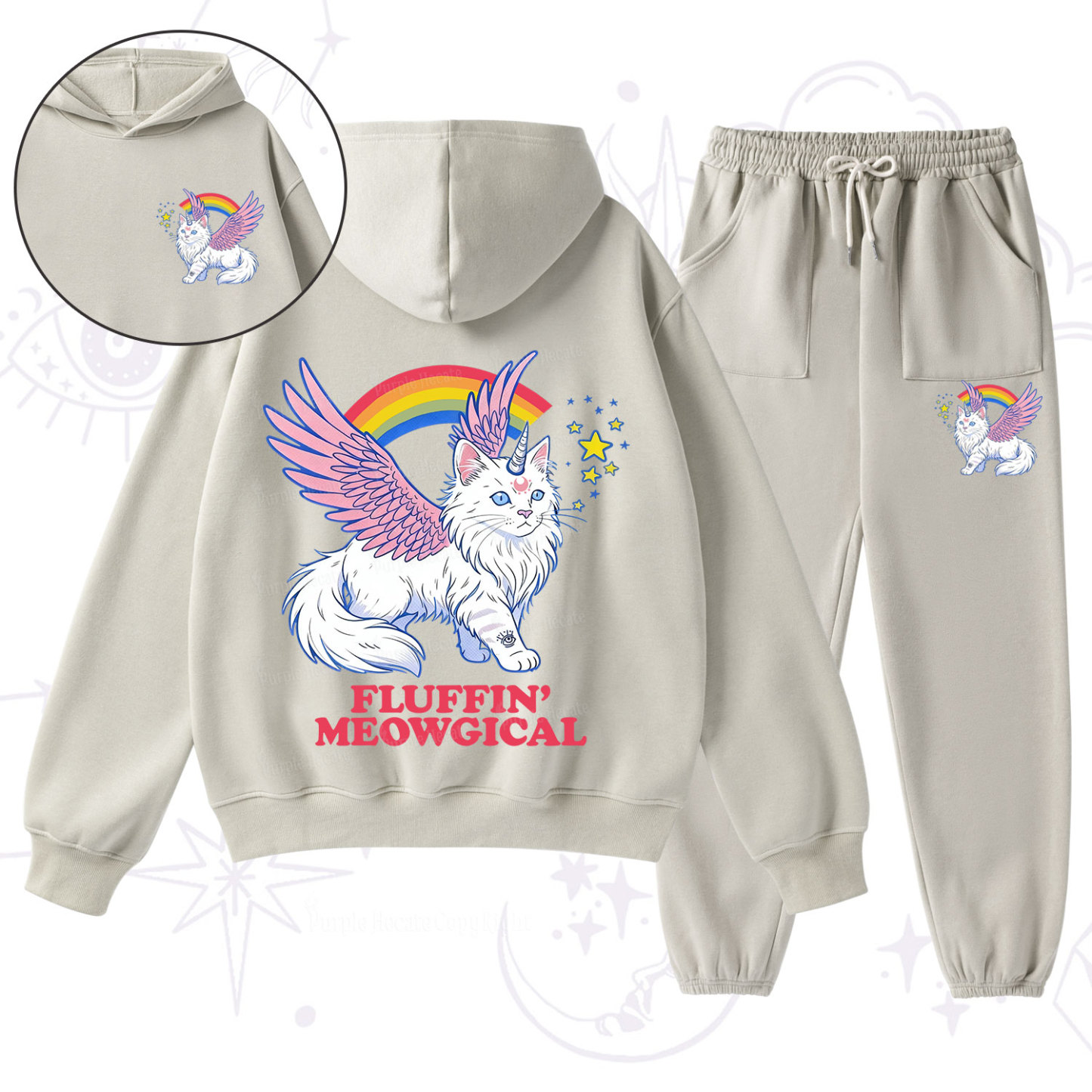 [Copy]Purplehecate Ew People Cat Fleece Hoodie Suit