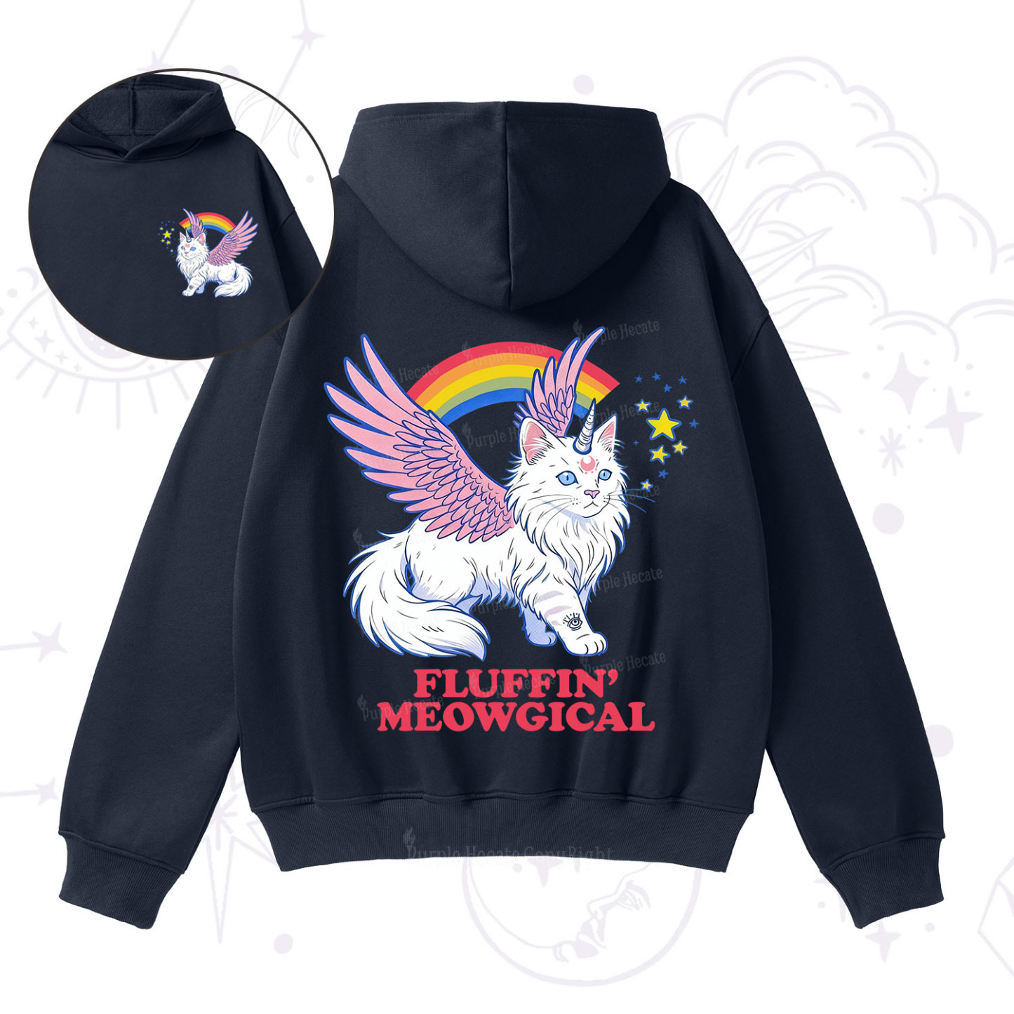 [Copy]Purplehecate Ew People Cat Fleece Hoodie Suit