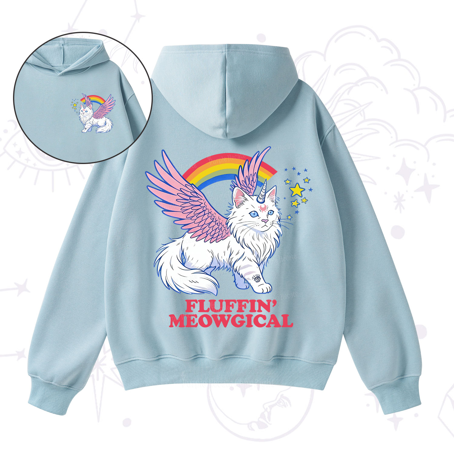 [Copy]Purplehecate Ew People Cat Fleece Hoodie Suit