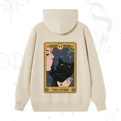 Purplehecate The Lovers Cat Tarot Hoodie