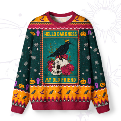 Purplehecate The Hello Darkness My Old Friend Oracle Card Ugly Halloween Sweatshirts