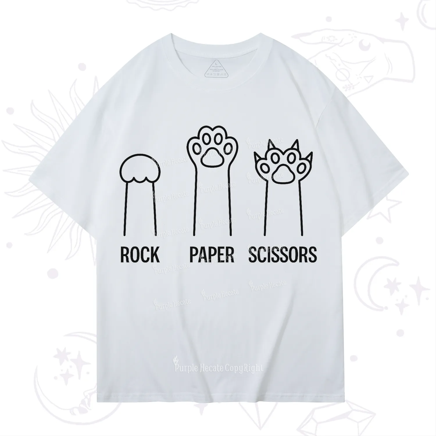 Purplehecate Rock Paper Scissors Cat Paw Edition T-Shirt