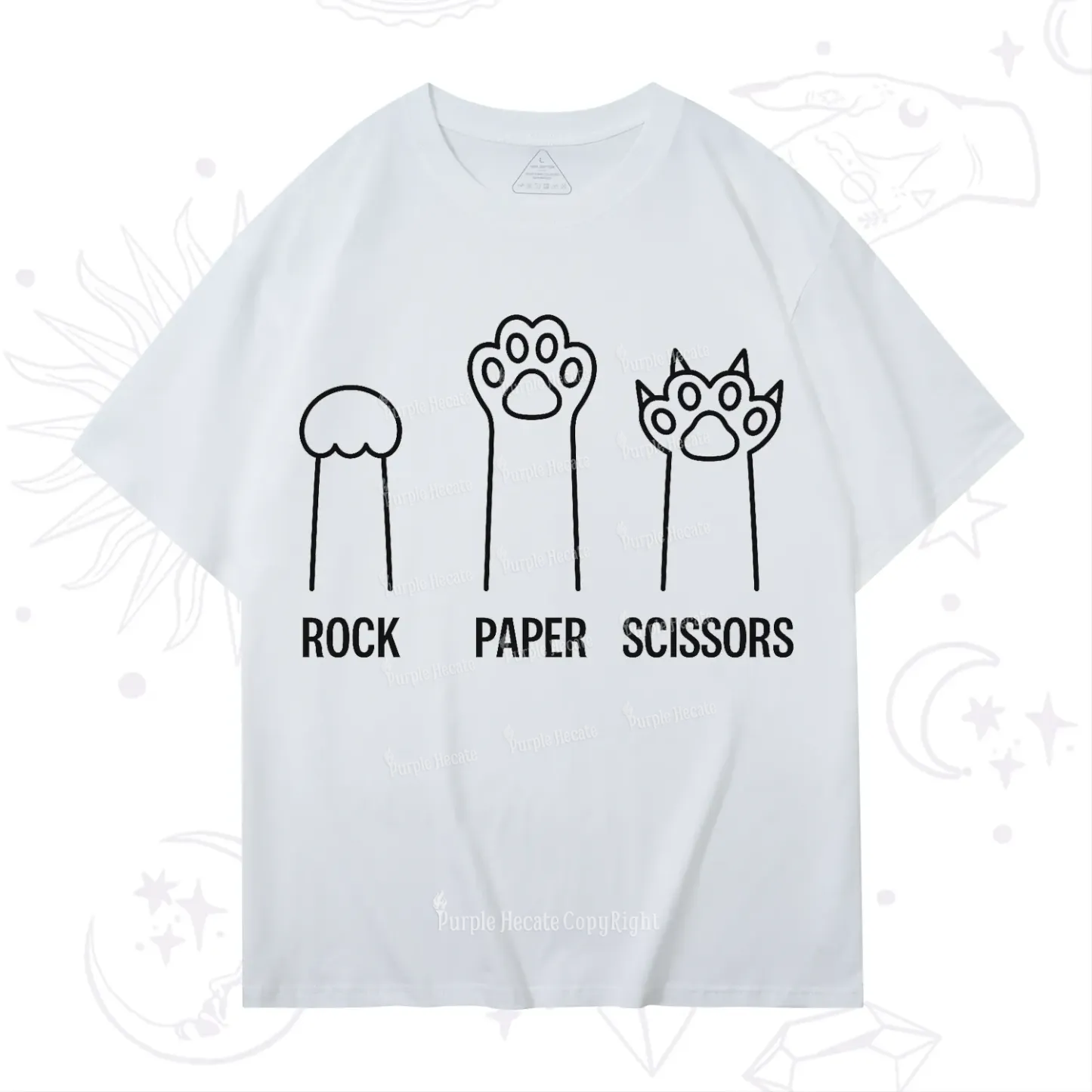 Purplehecate Rock Paper Scissors Cat Paw Edition T-Shirt
