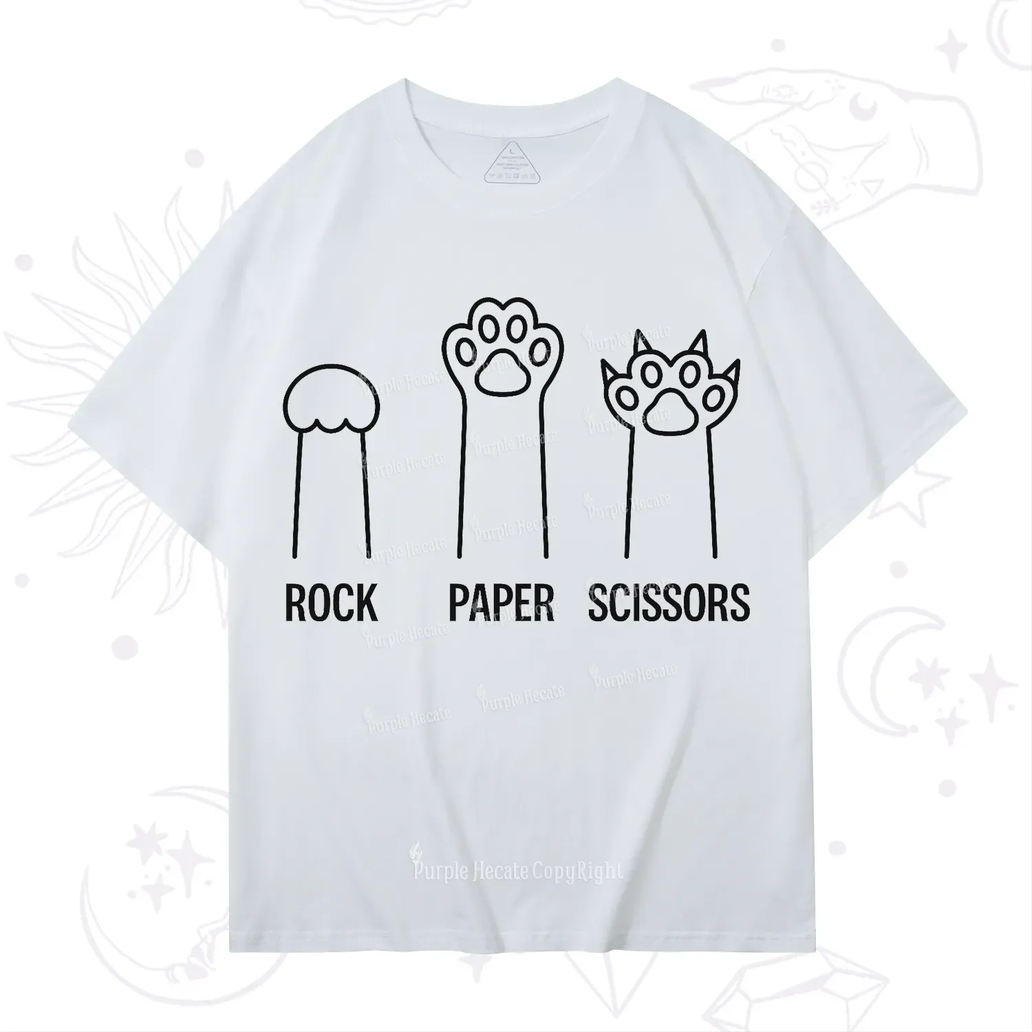 Purplehecate Rock Paper Scissors Cat Paw Edition T-Shirt