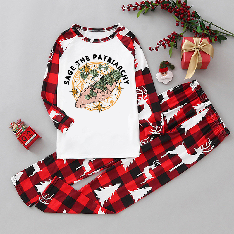 Purplehecate Sage The Patriarchy Elk Christmas Pajamas