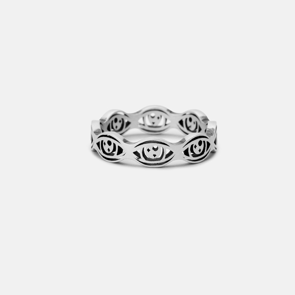 Purplehecate Eternity Evil eye Sterling Silver Ring