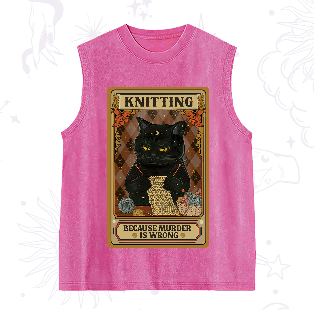 Purplehecate Knitting Because Murder Is Wrong Washed Tank