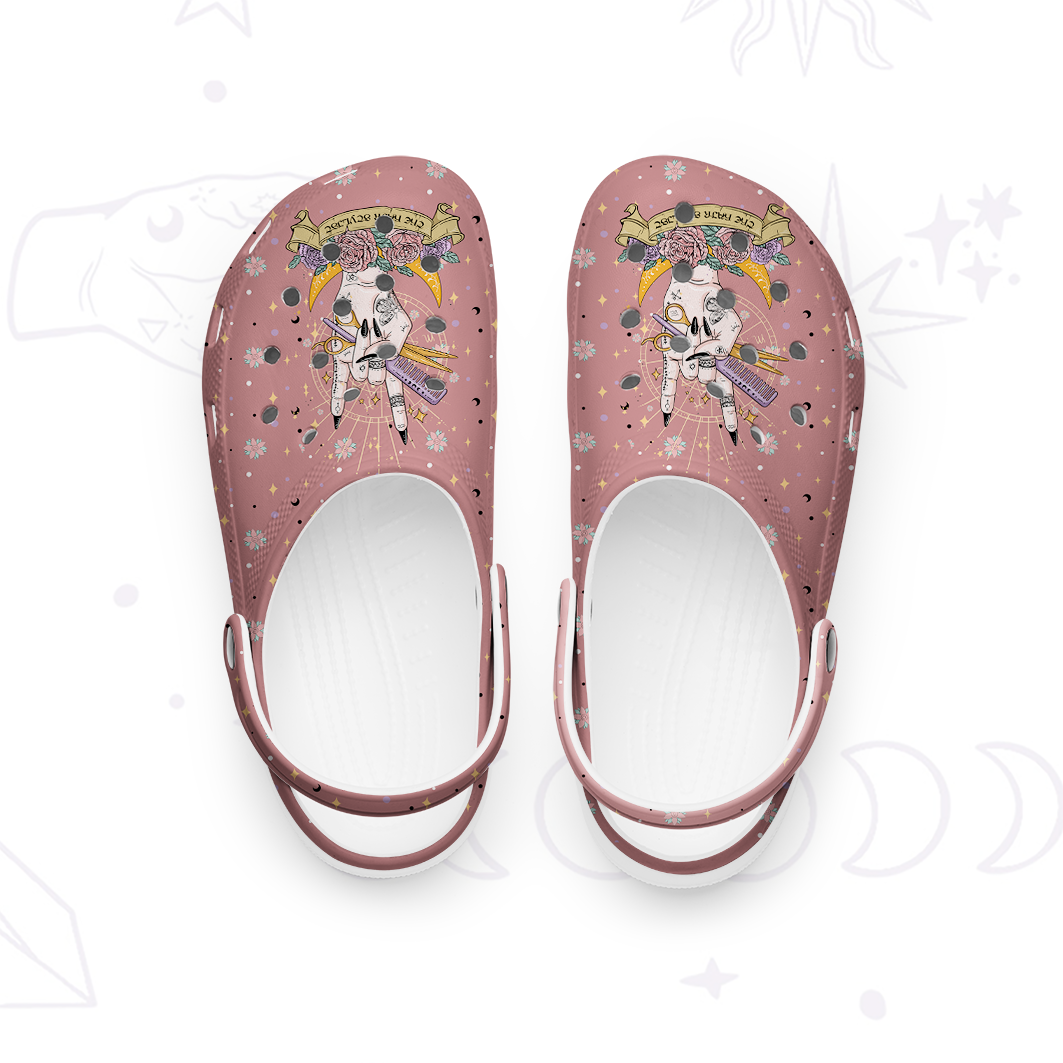 Purplehecate The Hair Stylist Tarot Rubber Clogs