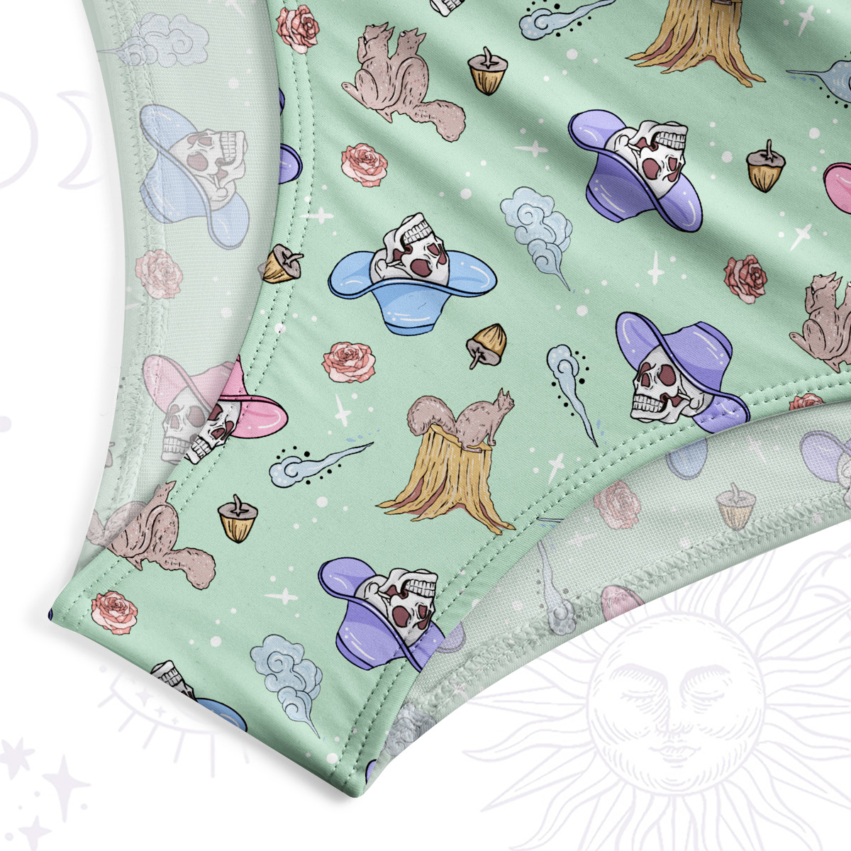 Purplehecate Magical Cowboy Skull One-Piece Swimsuit