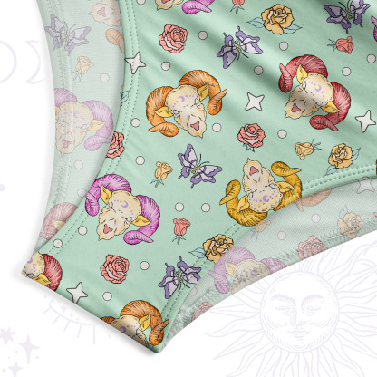 Purplehecate Aries Spirit Zodiac One-Piece Swimsuit