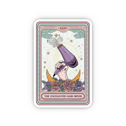 Purplehecate The Enchanted Hair Dryer Tarot Sticker