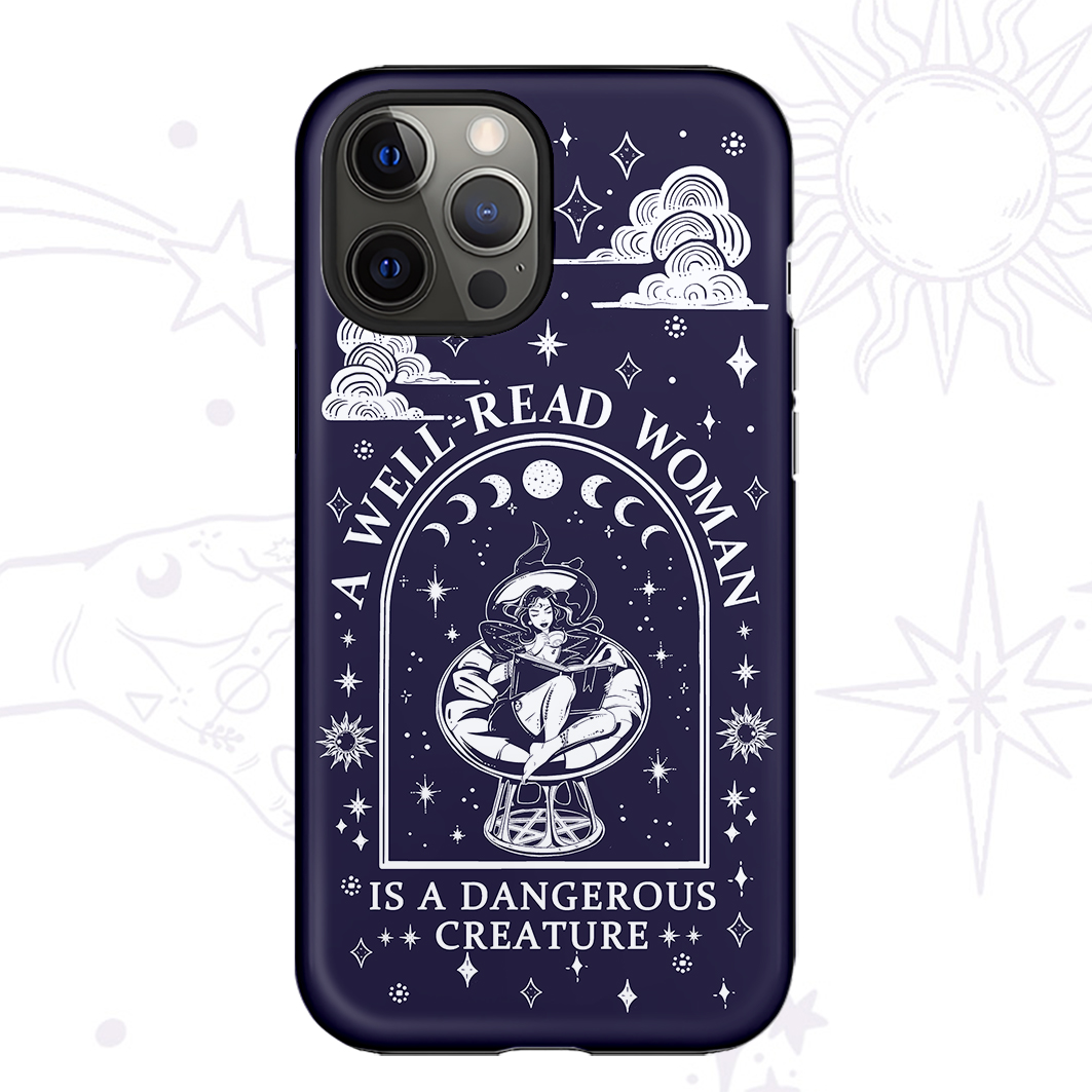 Purplehecate A Well Read Woman Bookish Phone Case