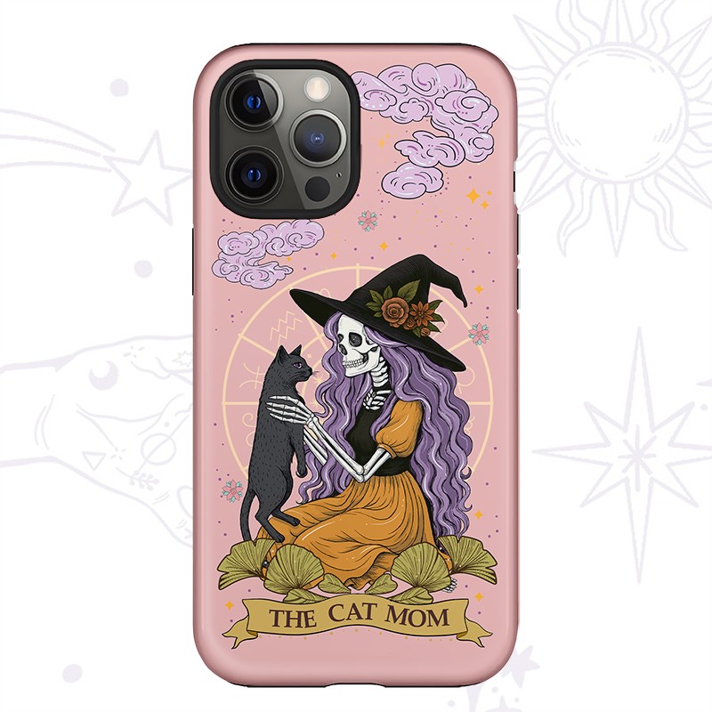 Purplehecate The Skeleton Witch Cat Mom Phone Case