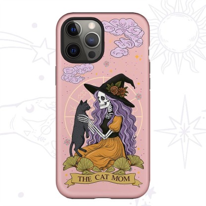 Purplehecate The Skeleton Witch Cat Mom Phone Case