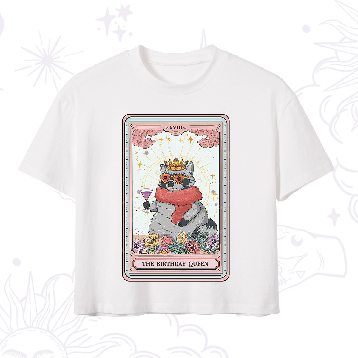 Purplehecate The Birthday Queen Tarot Crop T-Shirt