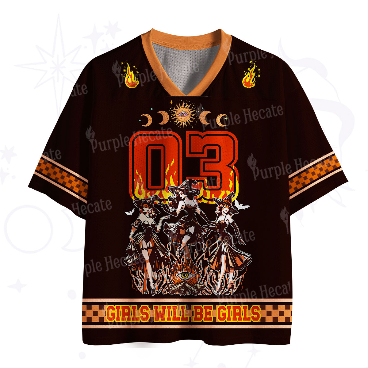 Purplehecate Girls Will Be Girls Halloween Mesh Jersey