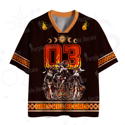 Purplehecate Girls Will Be Girls Halloween Mesh Jersey