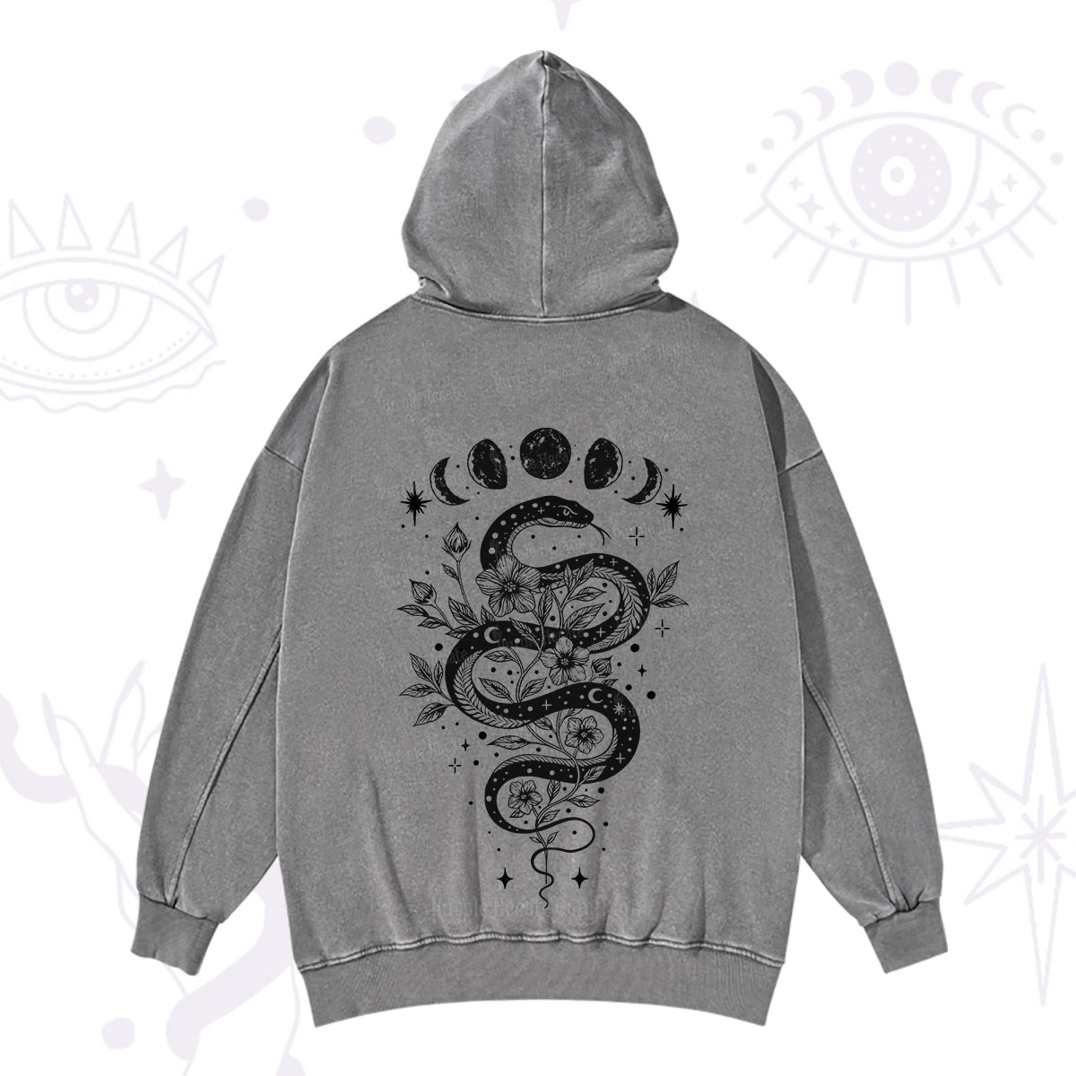 Purplehecate Serpent Spell Washed Hoodie