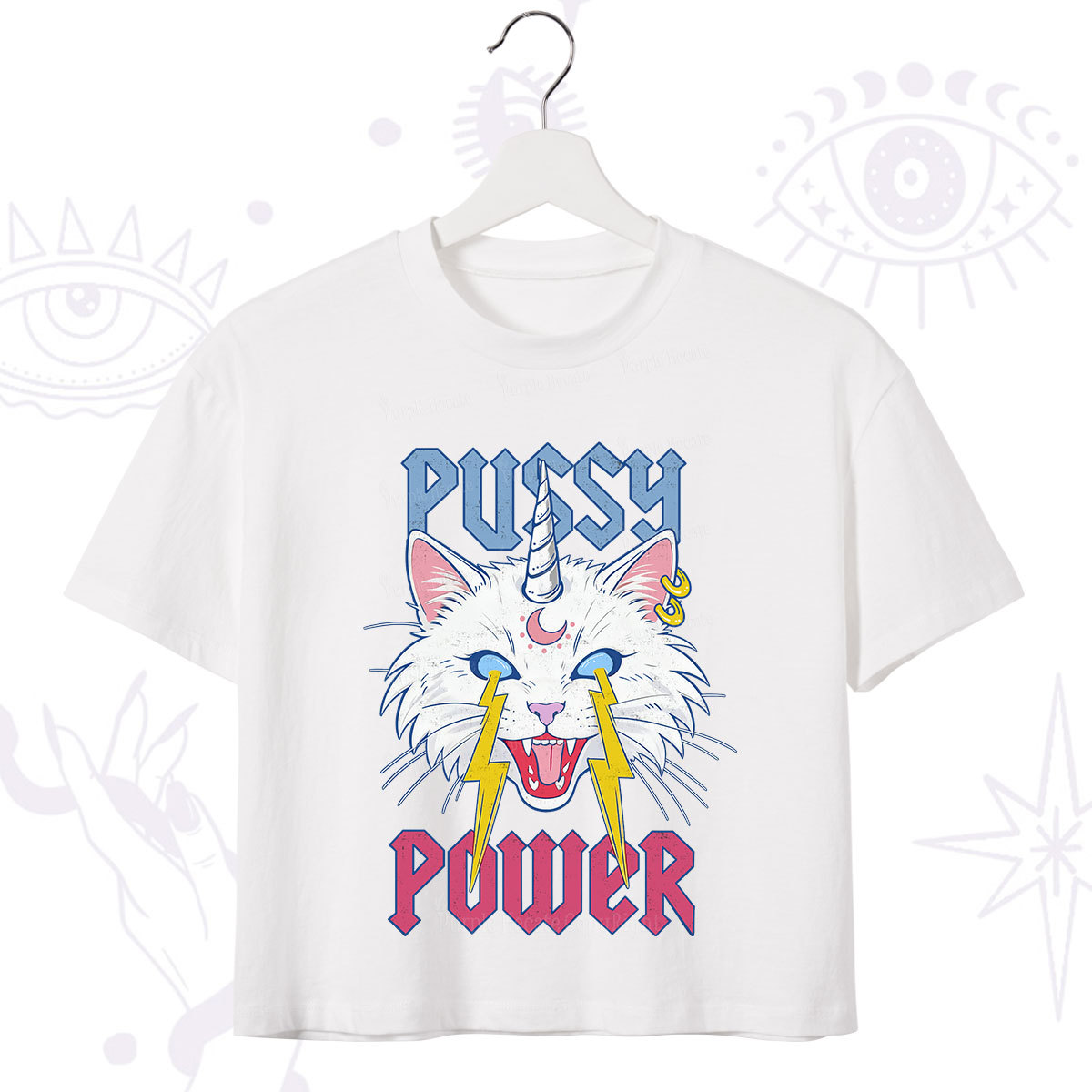 Purplehecate Pussy Power Crop T-Shirt