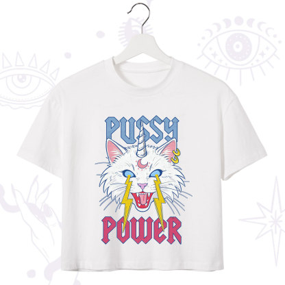 Purplehecate Pussy Power Crop T-Shirt