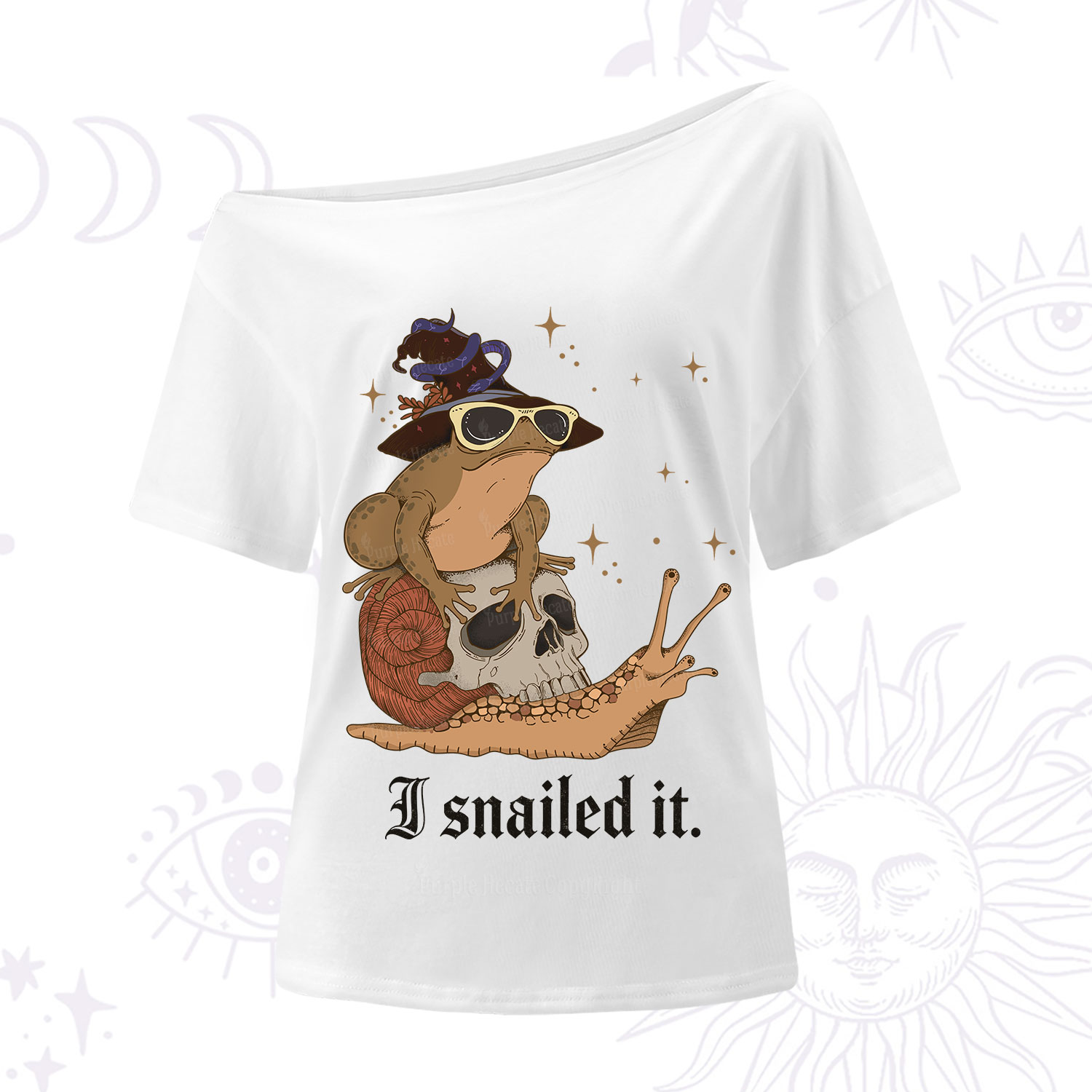 Purplehecate I Snailed It One Shoulder T-Shirt