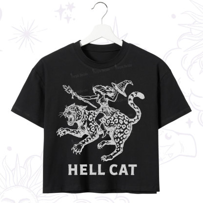 Purplehecate Hex Girl Hell Cat Crop T-Shirt