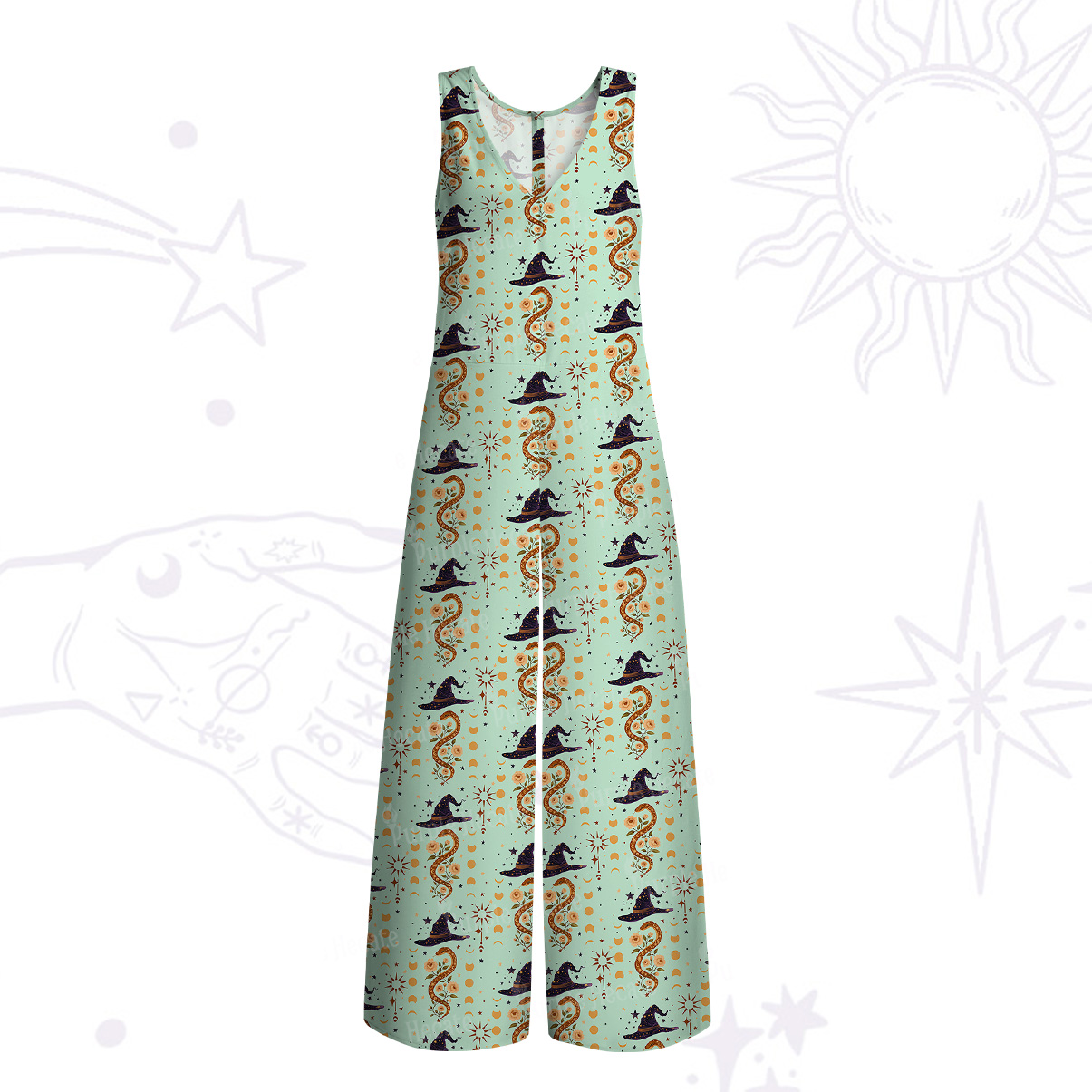 Purplehecate Witch's Enchantment Wide Leg Jumpsuit