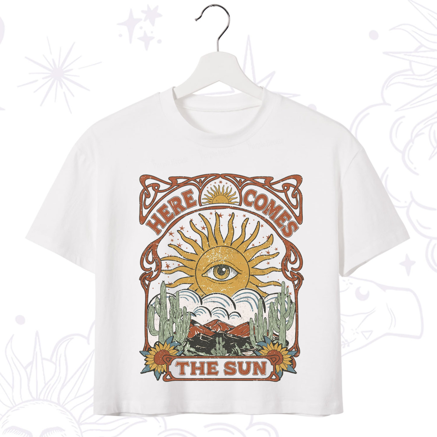 Purplehecate Here Comes The Sun Crop T-Shirt