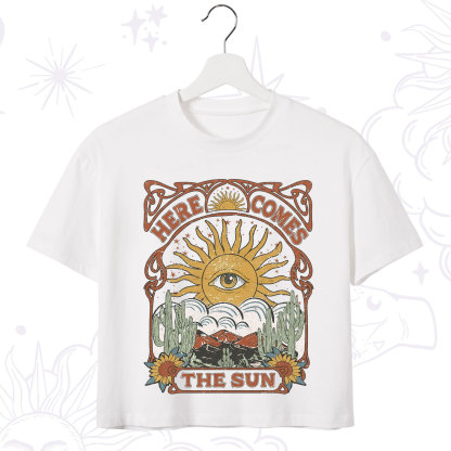 Purplehecate Here Comes The Sun Crop T-Shirt