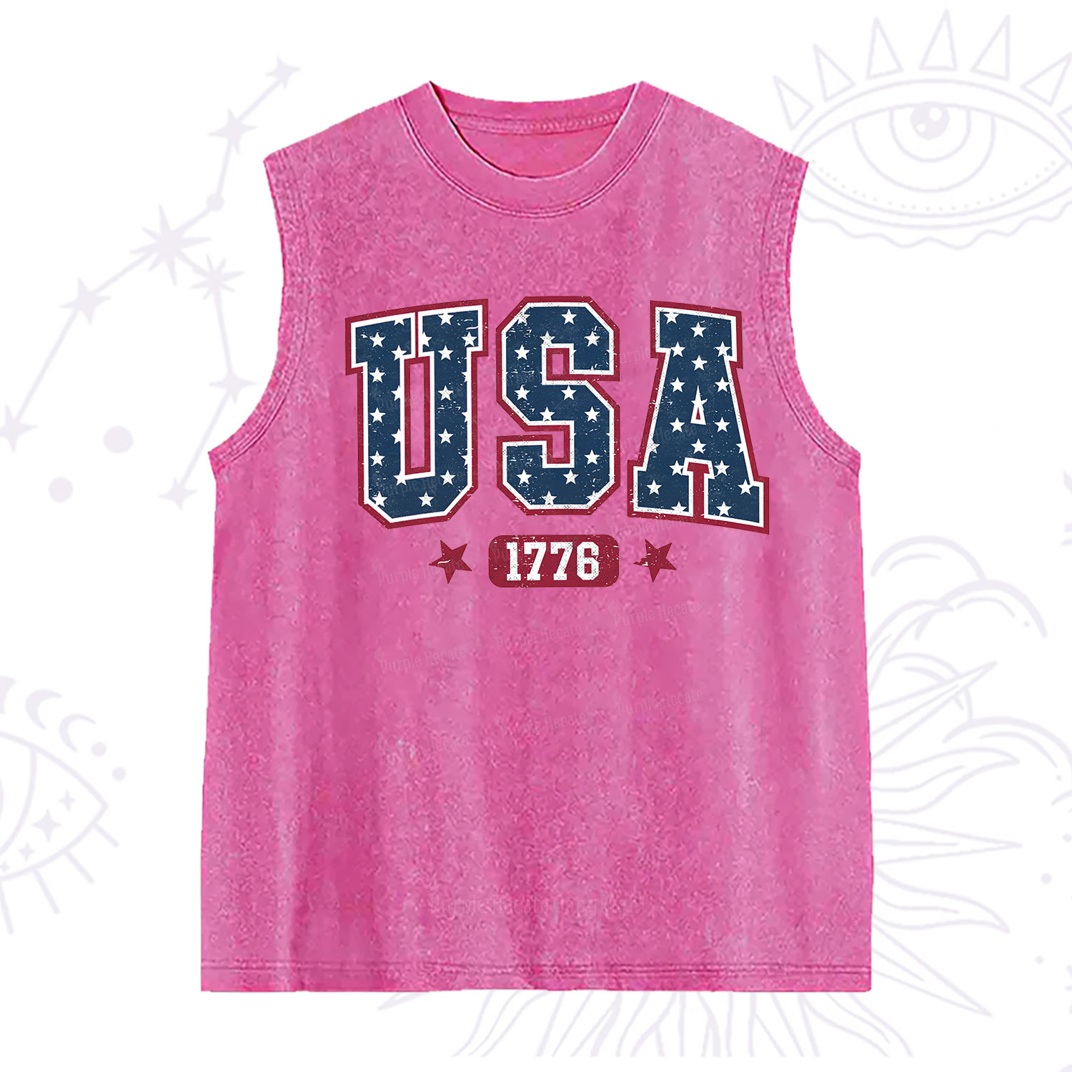 Purplehecate Retro USA 1776 Washed Tank
