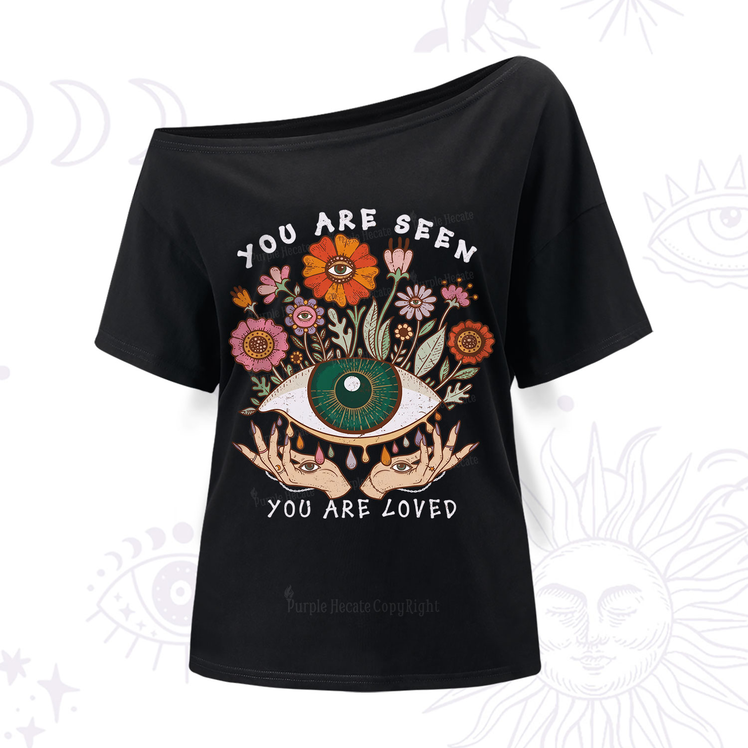 Purplehecate You Are Seen You Are Loved One Shoulder T-Shirt
