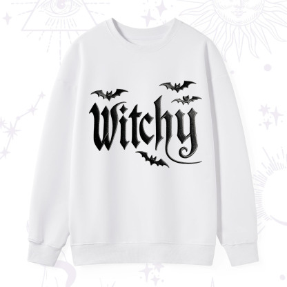 Purplehecate Gothic Bat Embroidered Sweatshirt