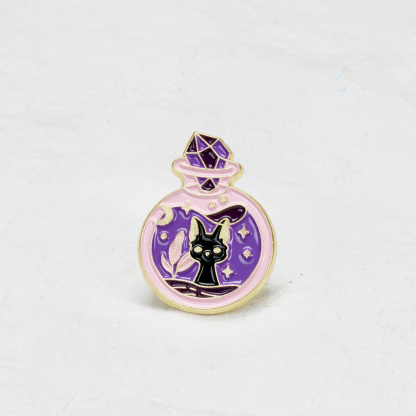 Purplehecate The Crystal Black Cat Pin