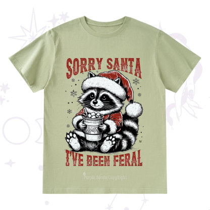Purplehecate Sorry Santa I've Been Feral Christmas T-Shirt