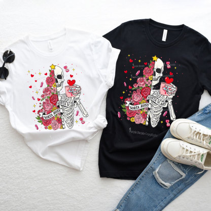 Purplehecate Sorta Rosy Sorta Scary Valentine Couple T-Shirt