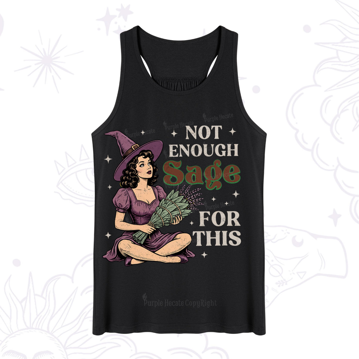 Purplehecate Not Enough Sage Witchcore Spiritual Tank