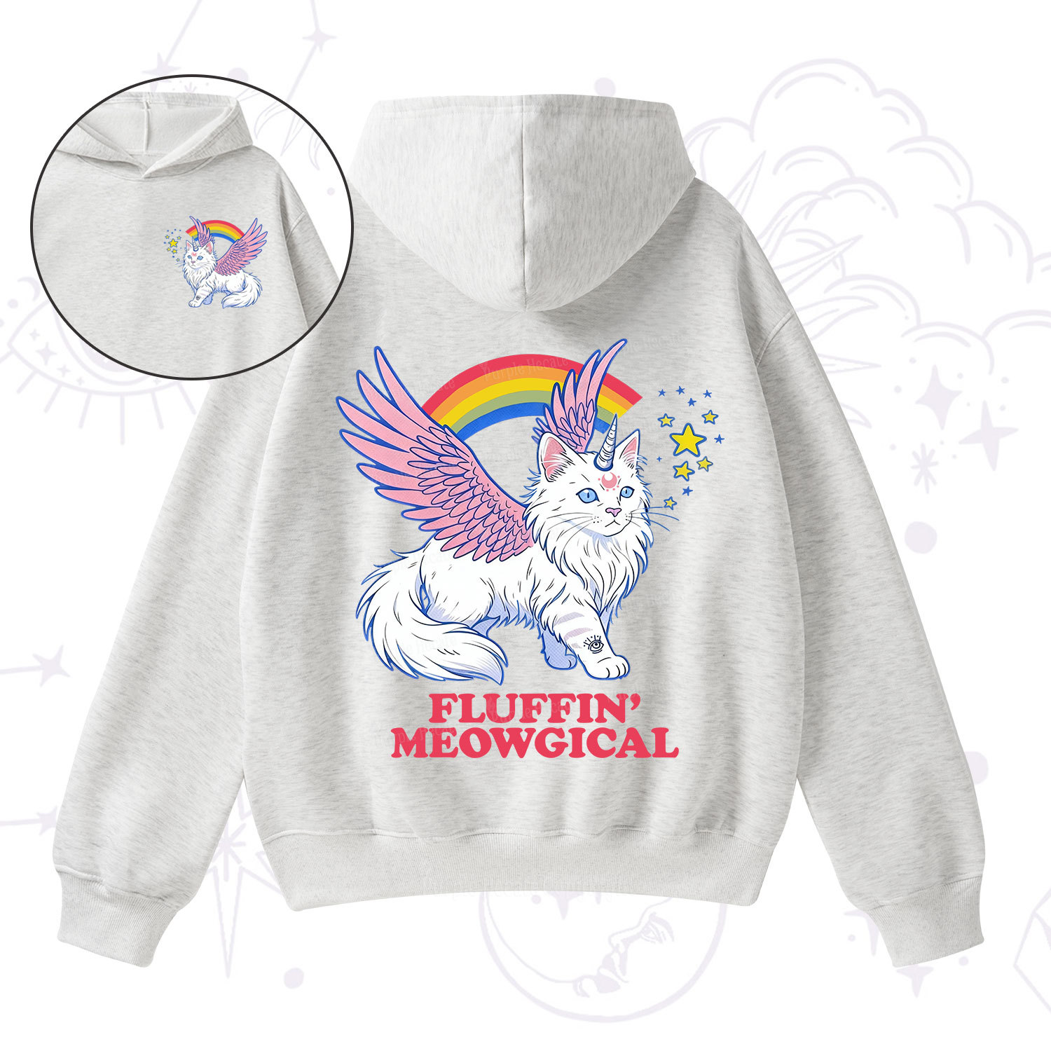 [Copy]Purplehecate Ew People Cat Fleece Hoodie Suit