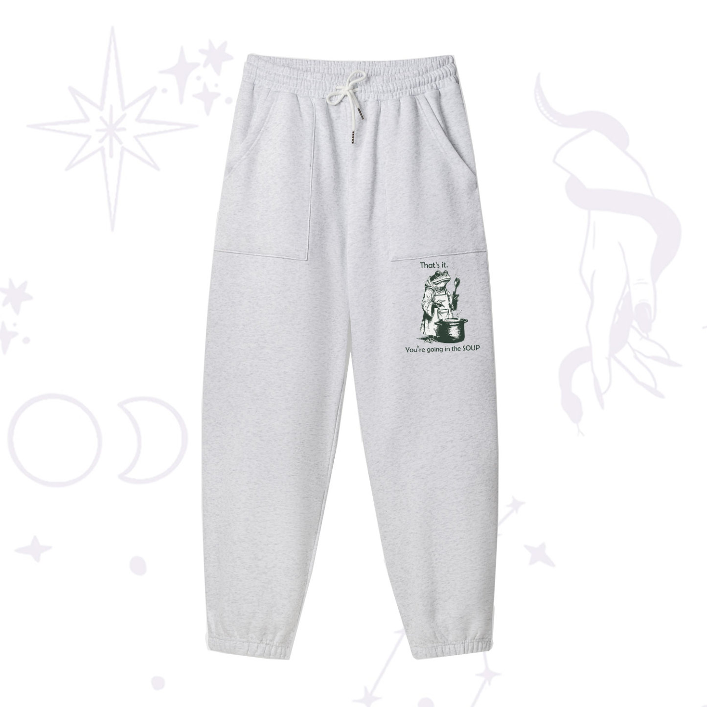Purplehecate That's It You're Going in the Soup Fleece Sweatpants