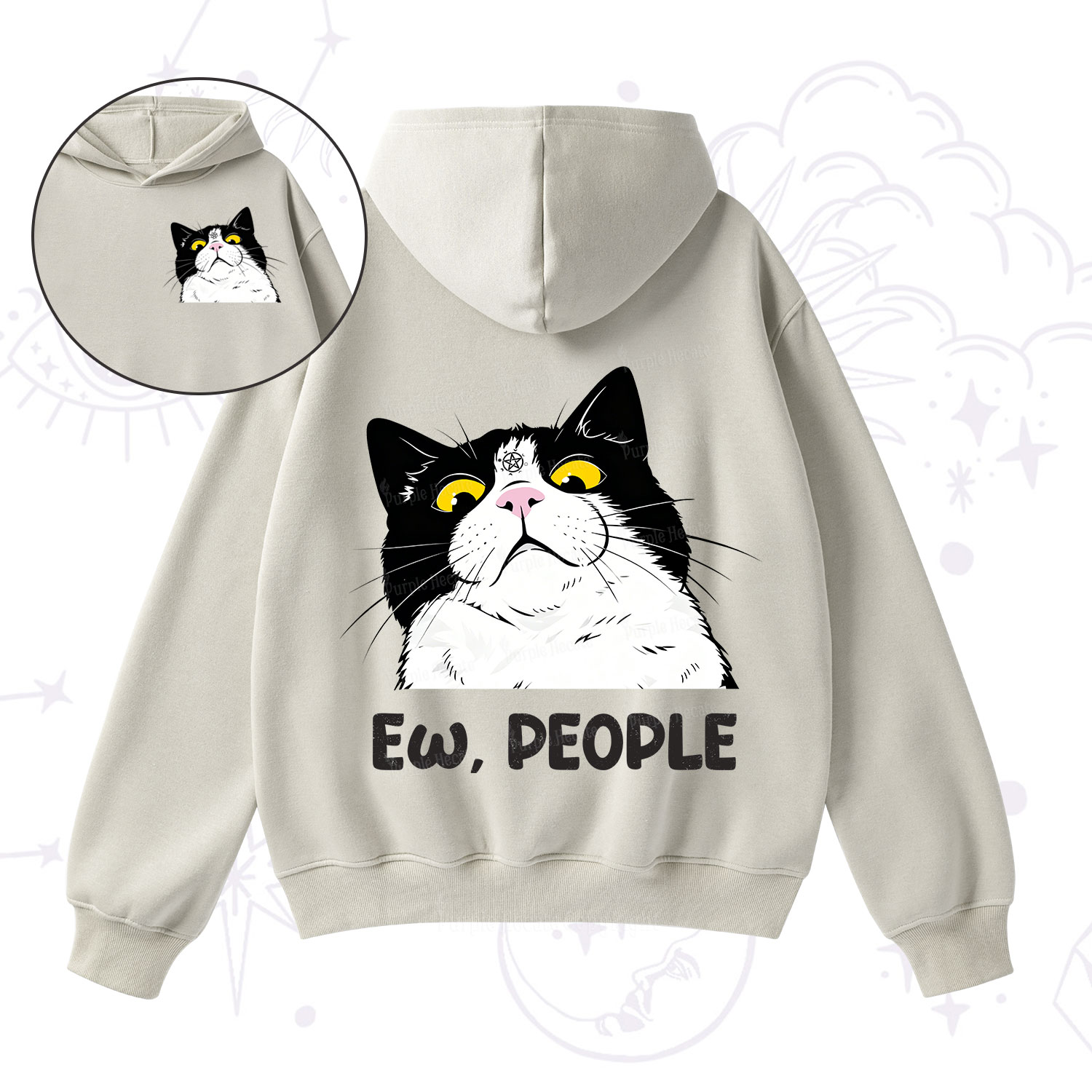 [Copy]Purplehecate First Of All I'm A Delight Cat Fleece Hoodie Suit