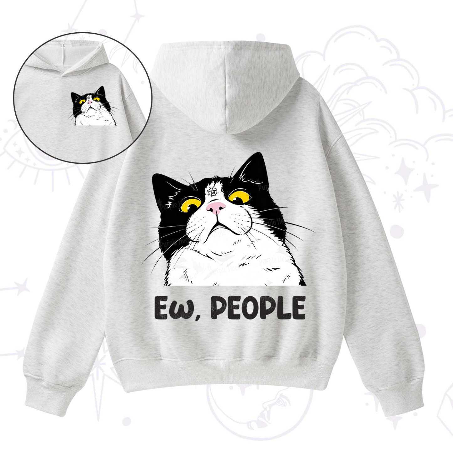 [Copy]Purplehecate First Of All I'm A Delight Cat Fleece Hoodie Suit
