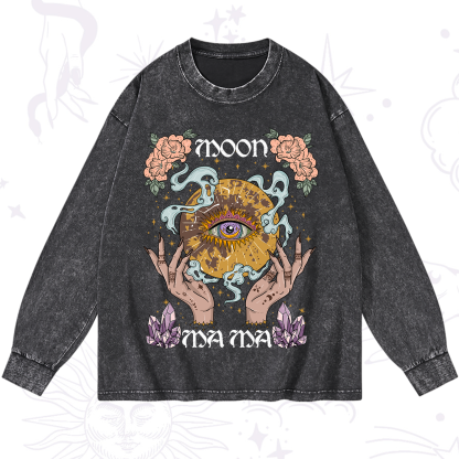 Purplehecate Moon Mama Washed Long Sleeve Shirt